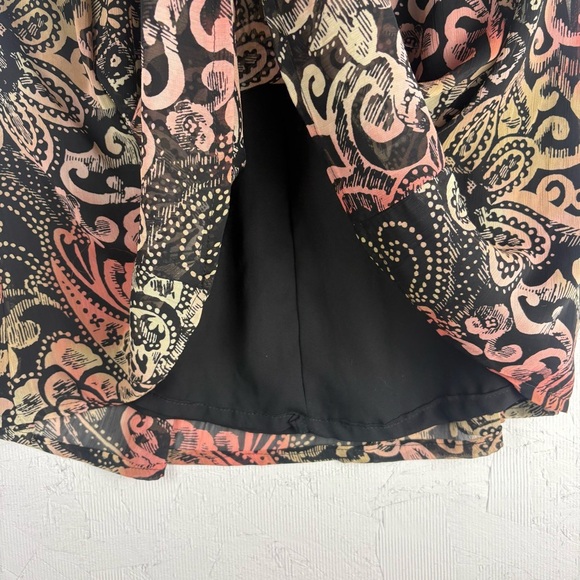 VTG JM Collection Colorful A-Line Skirt Knee-Length Paisley Floral Print Sz 6 - Picture 8 of 8